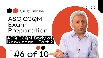 #6 ASQ CCQM Body of Knowledge Explained – Part 2 (Construction to Quality Manager Skills)