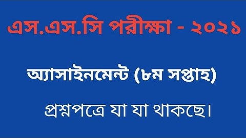 SSC Assignment 2021 (8th week).