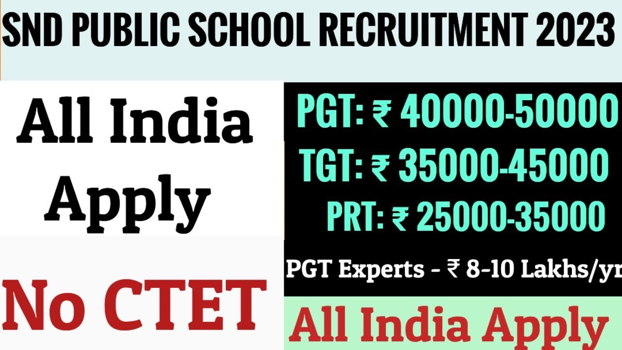 PRT TGT PGT Teacher Vacancy 2023Teacher Vacancy 2023Teacher Vacancy