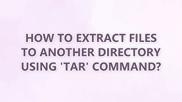 How to extract files to another directory using 