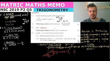 Matric Mathematics NSC Paper 2 November 2019 Memo - Question 5.1 - 5.3 (Trigonometry Equations)