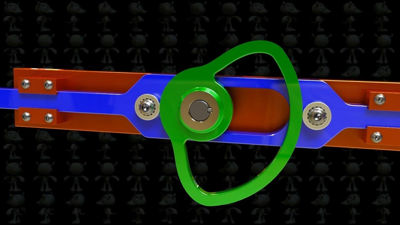 Reciprocating Cam Dwell Mechanism 3D Model YouTube