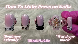 HOW TO MAKE PRESS ON NAILS 💗| Beginner Friendly | Fall Edition | Watch me work 💕| Thenailplug510