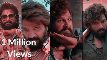 Pushpa AlluArjun Movie Mass Whatsapp Status 🔥🔥 Telugu Vertical Full Screen Status