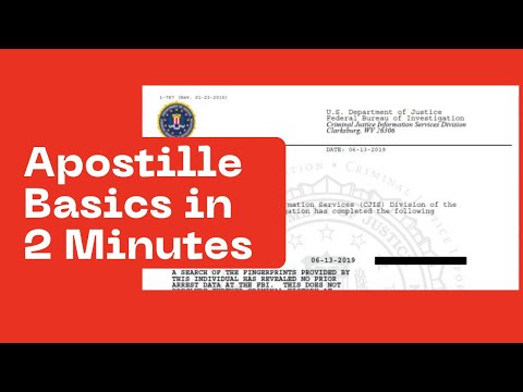 Apostille Basics in 2 Minutes, Federal Apostilles and State Apostilles