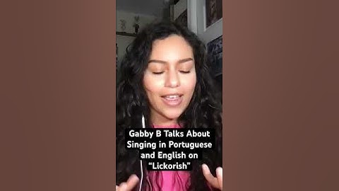 Thumbnail of Gabby B talks about singing in Portugeuse and English on “Lickorish.”