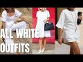 Chic All-White Summer Looks Ideas. Guide All-White Outfit for Spring Summer 2022.