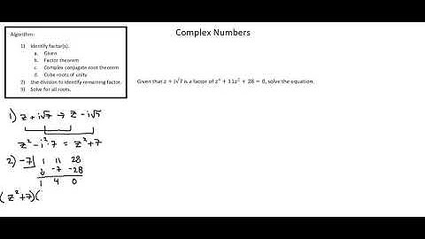 A-level Mathematics 9709: Solving equations with complex roots 2