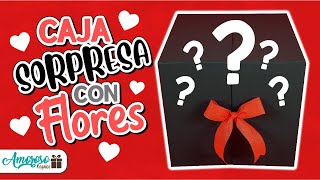 MEGA CAJA SORPRESA CON FLORES | CAJA SECRETA DE AMOR | REGALOS PARA TU NOVIO | Amoroso Regalos