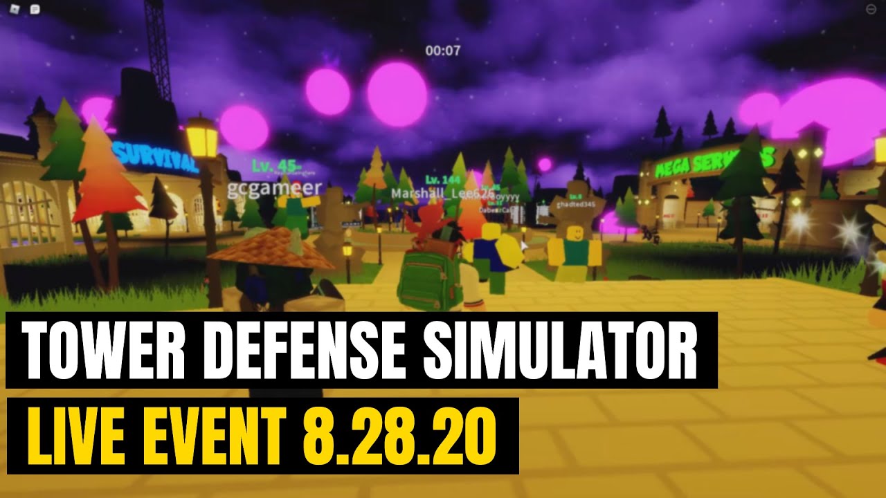 Tower Defense Simulator Live Event Experience Youtube - roblox live event 2020 tower defense simulator