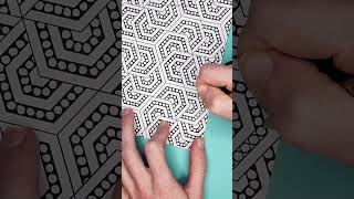 Satisfying Coloring Page Timelapse | Geometric Pattern Art Therapy for Adults