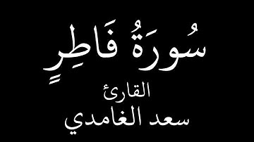 سورة فاطر  القارئ الشيخ سعد الغامدي