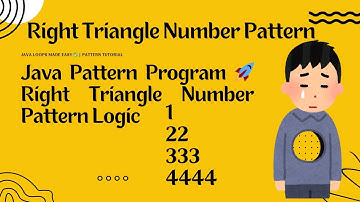 Java Pattern Printing: Right Triangle Number Pattern | Coding with harichselvamc