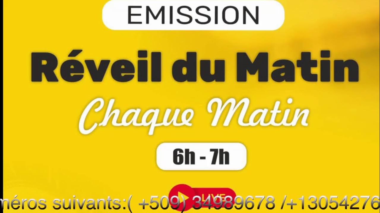 Emission réveil du matin;Mardi 3 Mars 2026