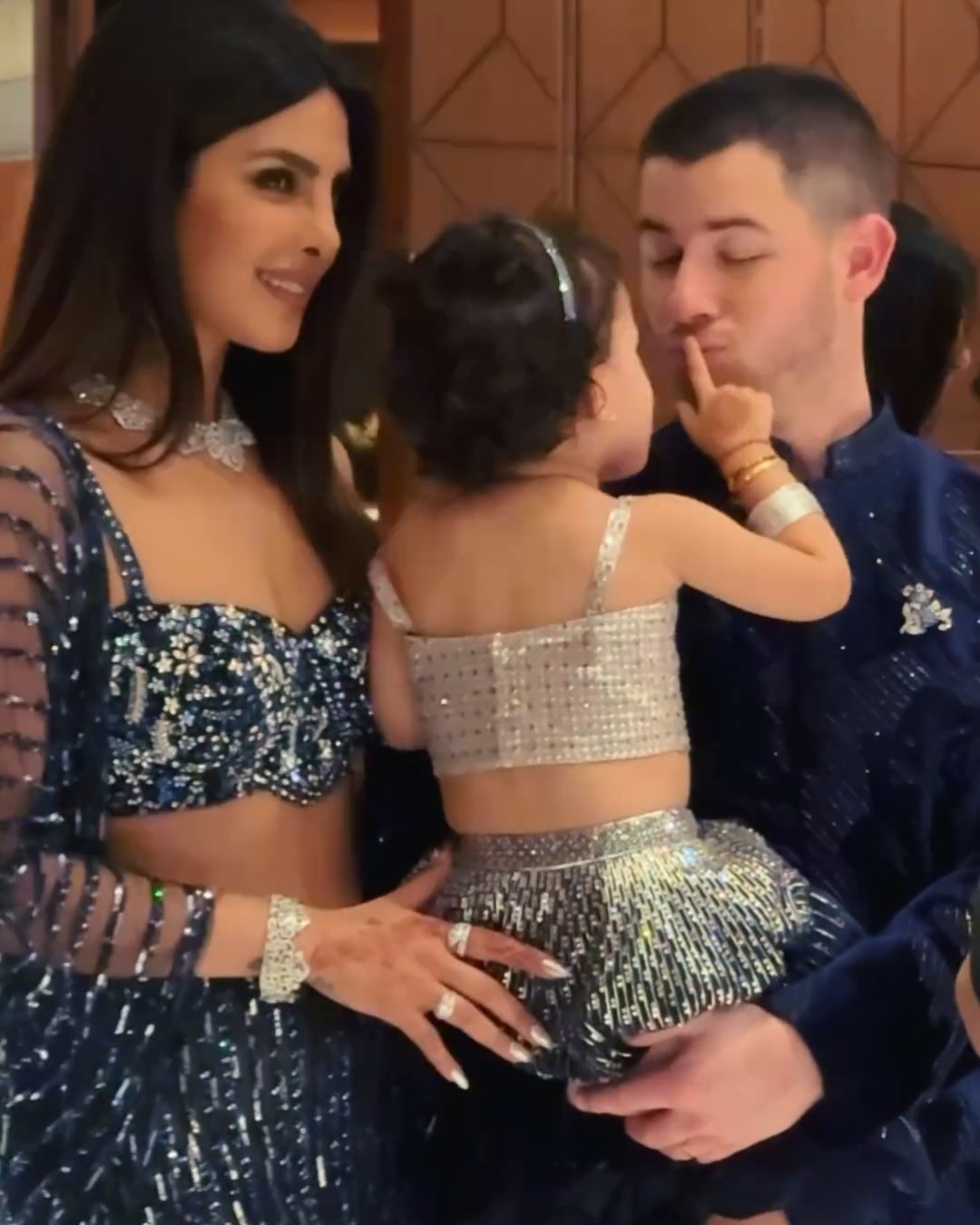 Baby Malti Marie's CUTE video as she poses with Priyanka Chopra \u0026 Nick Jonas ? #shorts #nickjonas