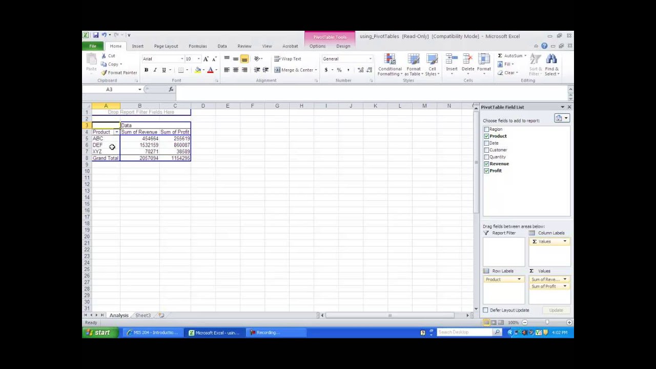 Pivot Tables Part 2 YouTube Pivot tables part 2 youtube