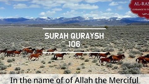 |SURAH QURAYSH|106|سورة قريش| English Translation| FATIH SEFERAGIC RAMDAN| AL-RASHEED|