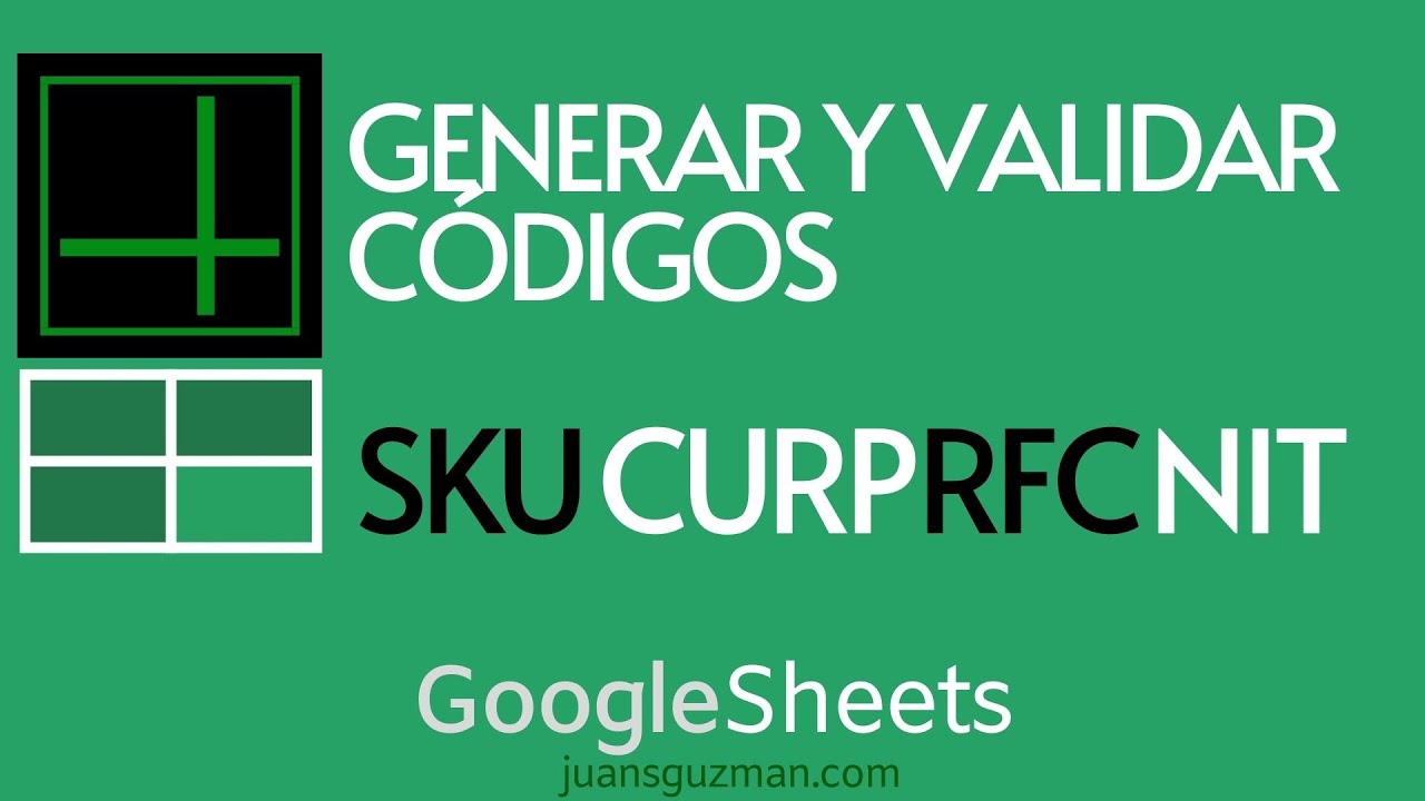 Generar y validar de identificación Sheets usando funciones - YouTube