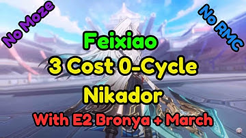 E0S0 Feixiao 3 cost 0 Cycle Nikador with E2 Bronya + March | 3.0 Memory of Chaos 12