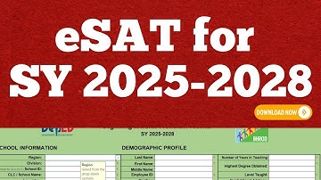 eSAT  for Teachers School Year 2025-2028 (PPST). Download now!