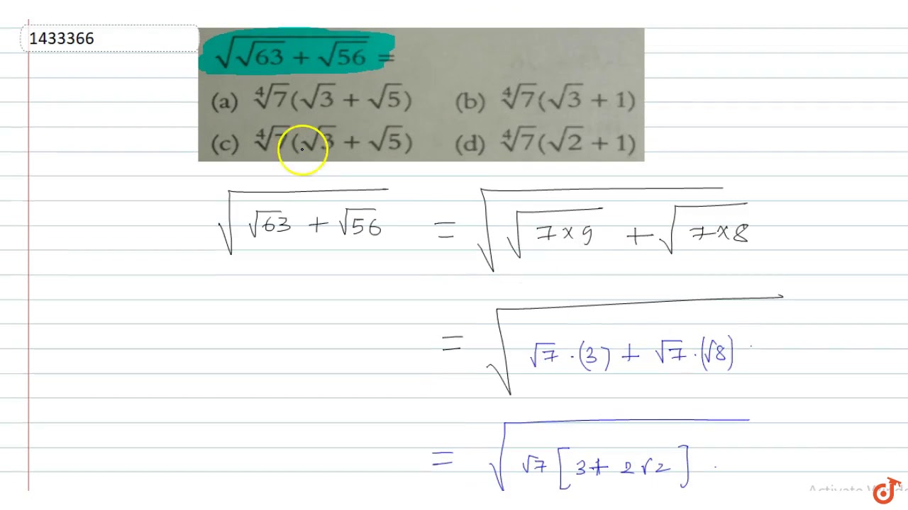 sqrt sqrt 63 sqrt 56 YouTube sqrt-sqrt-63-sqrt-56-youtube