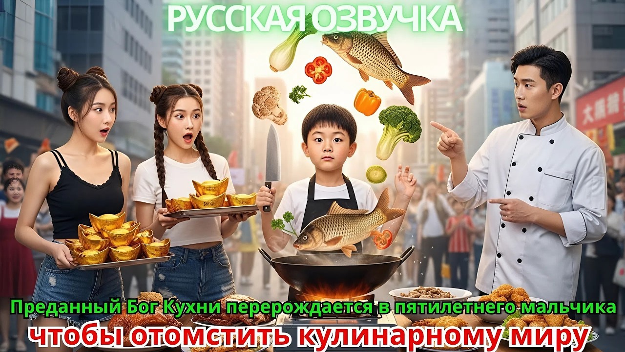 Преданный Бог Кухни перерождается в пятилетнего мальчика, чтобы отомстить кулинарному миру