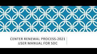 #BSDM#Domain Skilling #Center Renewal 2021 Process Video screenshot 2