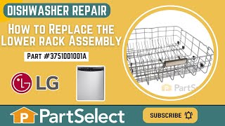 LG Dishwasher Repair - How to Replace the Lower Rack Assembly (LG Part # 3751DD1001A) by PartSelect 303 views 2 months ago 1 minute, 56 seconds