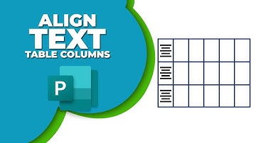 How to align text in publisher table columns