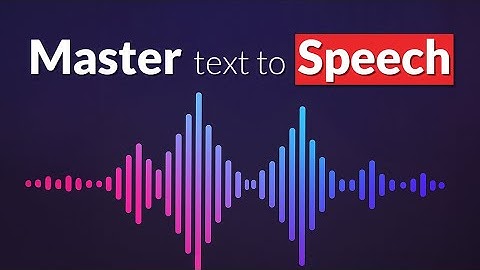 How to use Text to Speech