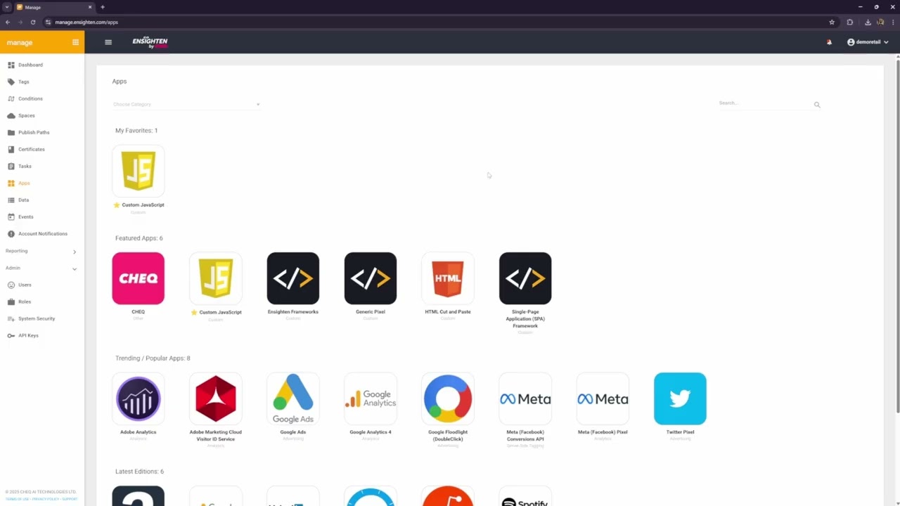 CHEQ Manage TMS Overview