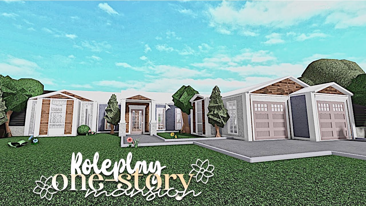 Bloxburg Roleplay One Story Family Mansion Youtube