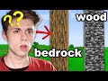 I Fooled my Friend by SWAPPING Bedrock and Wood Textures...