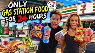 Only Eating Gas Station Food For 24 Hours! ⛽🍕
