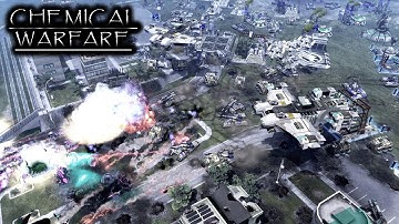 C&C 3 : Kanes Wrath - Chemical Warfare Mod /GDI/  - Me + ItzTeeJaay vs 2 Brutal AI Heroic Map