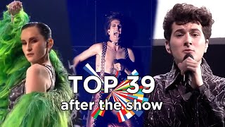 Eurovision 2021 - My Top 39 with comments after the show (2 months later)