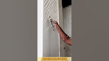 Best Method of Skilled Worker Spreading diagonal plaster strokes textured wall finish
