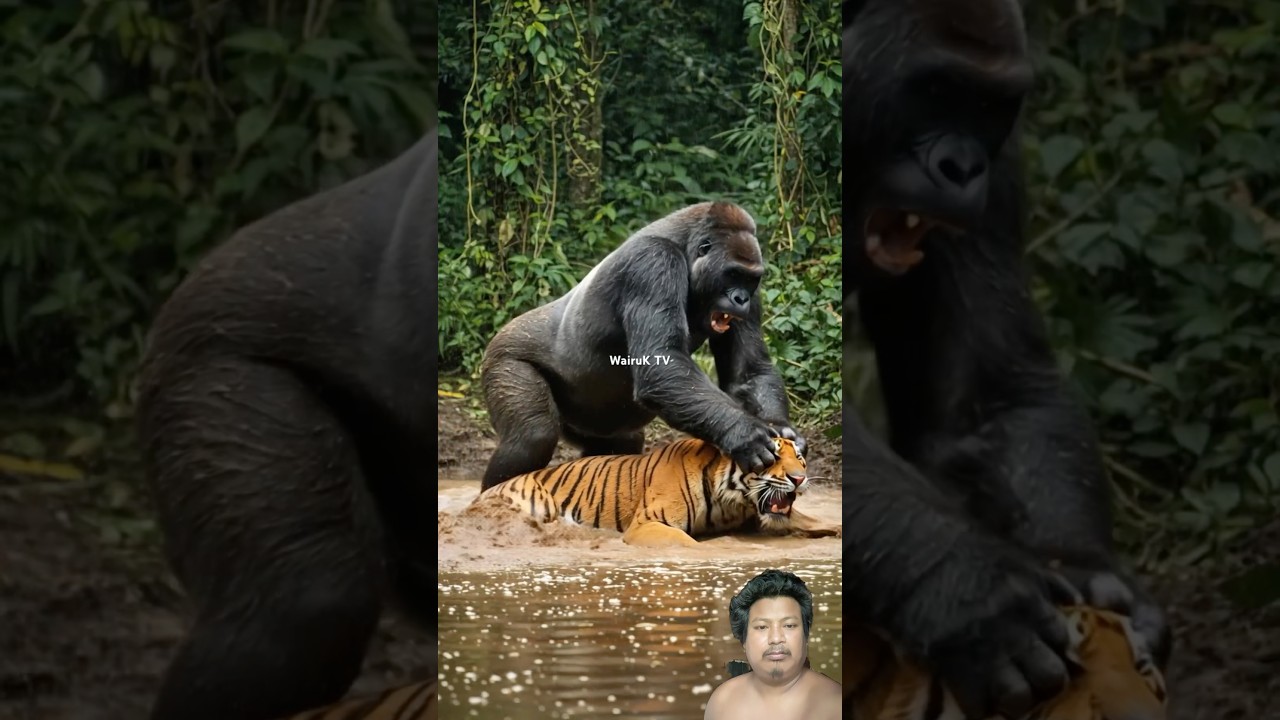 King Kong vs tiger fight (new version) 