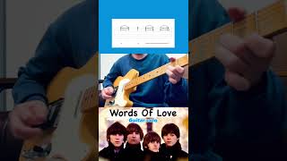 【TAB】 Words Of Love / The Beatles 【Guitar solo】#60s#shorts#fender#telecaster#paulmccartney#ビートルズ#ギター