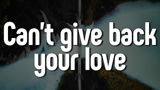 Clide - can't give back your love (Letra/Lyrics) | Official Music Video