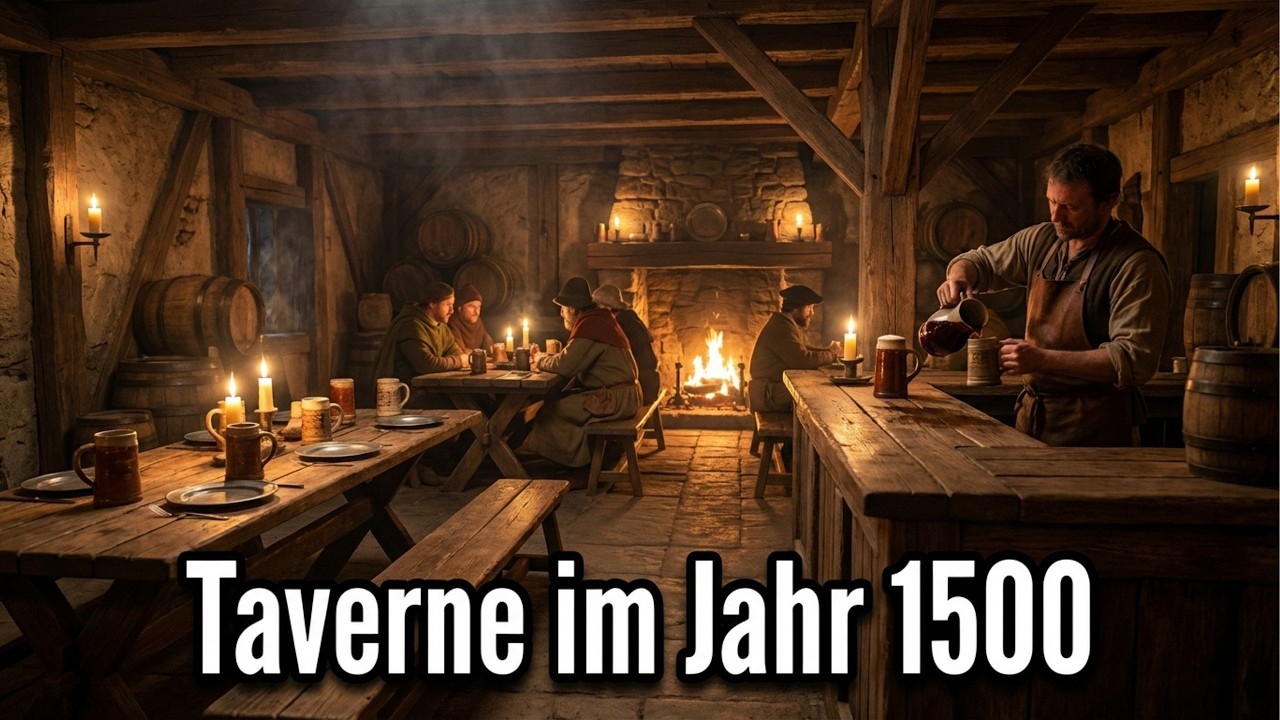Eine Nacht in einer Taverne im Jahr 1500 (KI-Rekonstruktion)