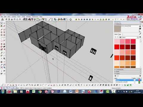 Part 07 Desain  Lantai 1 Memsang Objek Kusen  Pintu dan 