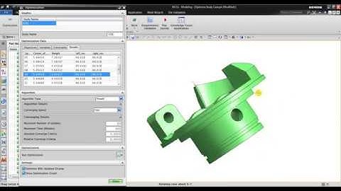 NX CAD Advanced : Optimization Tool to Optimize Weight