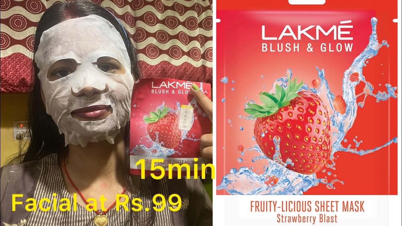 Lakme blush & glow sheet mask review and demo | manisharawani