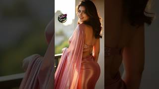 Azhagiya Theeye Rose D Metallic Saree Glow Sunset Balcony Glam Walk