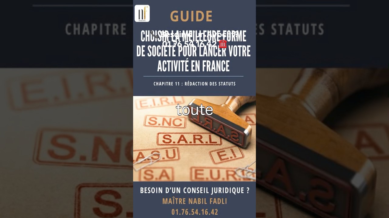 📘 Chapitre 11 : La R&eacute;daction des Statuts