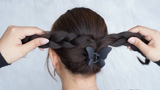 Simple & Easy Bun Hairstyle With Butterfly Claw Clip - Beautiful Juda Hairstyle For Ladies