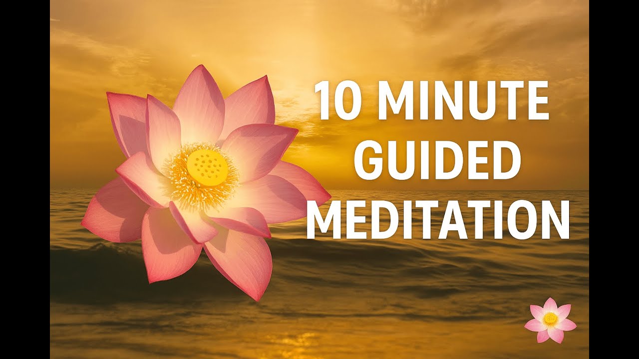10 Minute Guided Meditation | Inner Peace & Relaxation (Ocean Waves ...