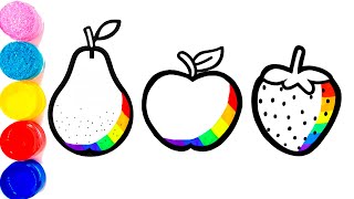 Drawing fruits for children|Bolalar uchun mevalarni chizish|Рисование фруктов для детей