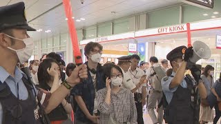 台風が過ぎて運転再開した新幹線　静岡の大雨で再び全線ストップしその後再開「5時間止まっていた」利用客で大混雑の名古屋駅